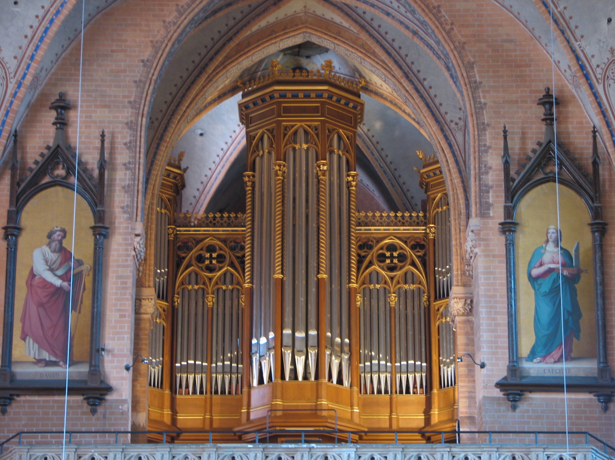 Orgelempore mit Bildern von C.G.Pfannschmidt